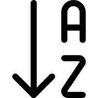 Icône de tri alphabétique croissant
